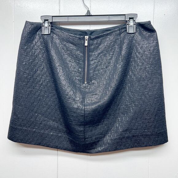 J. Crew Silk Blend Y2K Vintage Metallic Mini Skirt Size M/L Fairygoth Edgy Chic - Picture 2 of 5